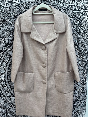 Luisa cerano beige coat - coat, single