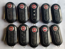 1 x GENUINE USED 3 BUTTON FLIP REMOTE KEY FOB for FIAT 500 PUNTO EVO etc