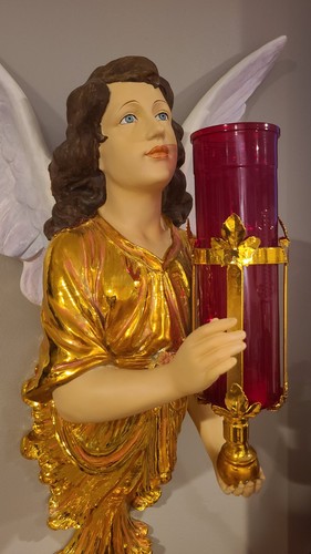 Angel sanctuary lamp - angel, lamp,