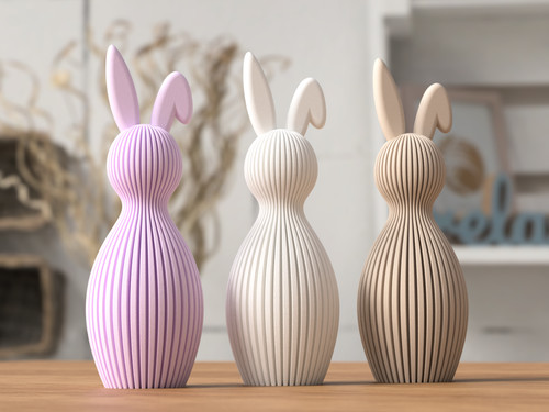 Easter bunny with - bunny, folded