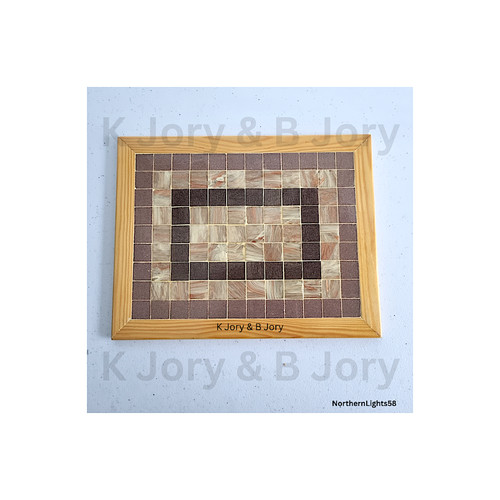 Handmade brown beige glass - handmade,