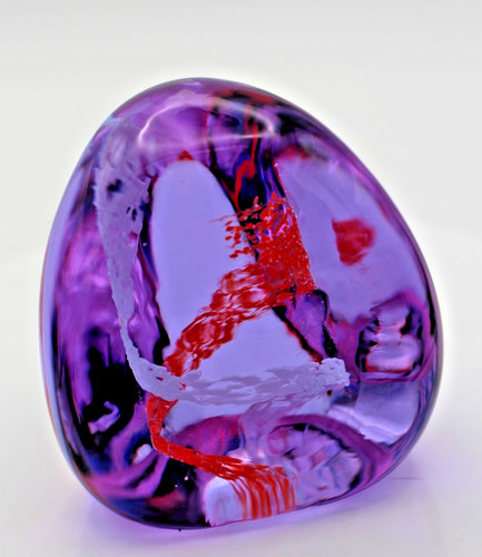 Caithness glass pebble purple - glass,