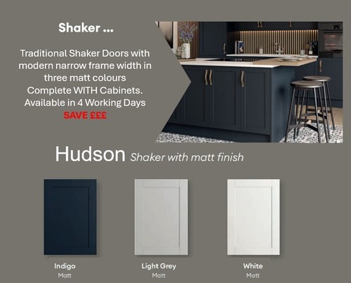 Shaker doors complete kitchen - doors,