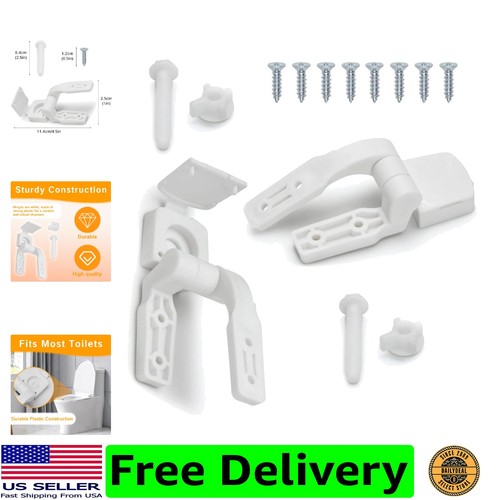 White plastic toilet seat - plastic,