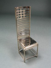 Vintage ACME Studio C.R. MACKINTOSH Sterling Silver Mini "Hill House" Chair