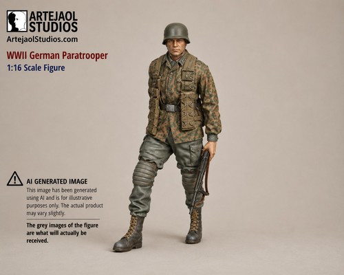 Ww2 german paratrooper 16 - paratrooper, 1:16