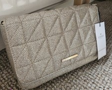 Lipsy Gold Sparkle Glitter Cross-Body Bag. Brand New