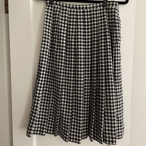 Vtg houndstooth pleated wool - vtg,