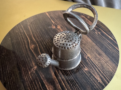 Vintage hinged pewter - vintage, watering