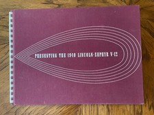 PRESENTING THE 1940 LINCOLN ZEPHYR V-12  DEALER HARD COVER SPIRAL BOUND CATALOG