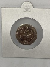 GIBRALTAR 20p COIN 2002 OUR LADY OF EUROPA Bu From Annual Set