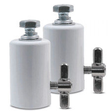 Ultimax Twin Pack Top Cap Spigot 26mm Stand Fitting for DJ Booth Poles in White