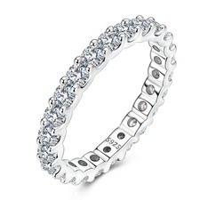 MULA Women Original 925 Sterling Silver Finger moissanite Shining Full Set Ring