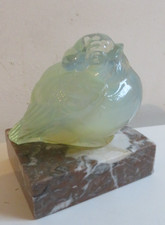 Beautiful SABINO France Opalescent Glass Bird Figurine Signed on Base