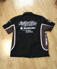 TAS Racing Suzuki Relentless Merchandise Button Up Shirt Mens Size L Black