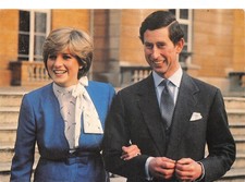 ROYALTY POSTCARD CHARLES &  DIANA CONTINENTAL SIZE GD PLUS VERY GD