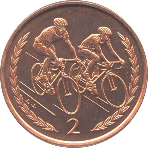 Isle man cycling coin - isle,