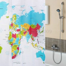 1x Shower Curtain World Map