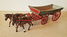 BRITAINS HOME FARM SERIES 5F  PAIR HORSE DRAWN FARM WAGON C. 1940/50's