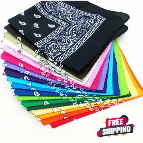 Paisley bandana head scarf - bandana,