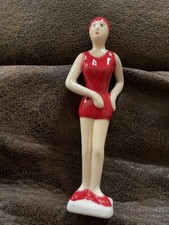 Vintage Porcelain Red Bathing