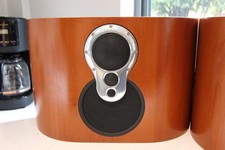 Custom Cherry Wall Speakers based on Linn Akurate 212, from Krescendo HiFi