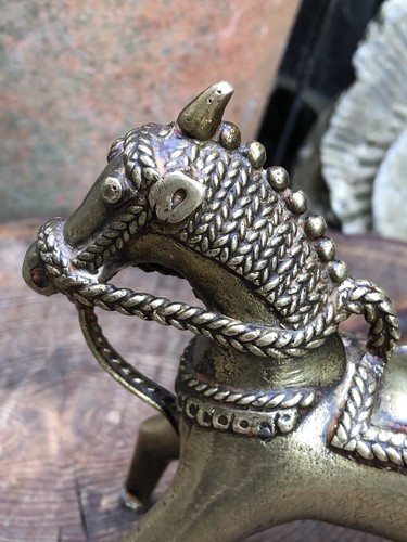 Brass horse figure - , antique