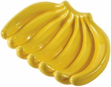 Ceramic Banana Serving Dish Fruit Bowl Holder Stand Decorative Plate Yellow