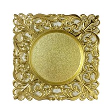12" Square Charger Gold Plates