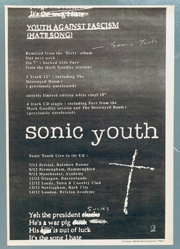 Sonic youth 1992 vintage - youth,