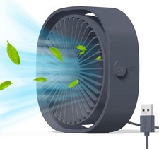 Simpeak Mini Usb Desk Fan Cooling quiet portable USB Powered ONLY (No Battery),