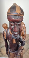 Vintage african hunter wood - vintage,