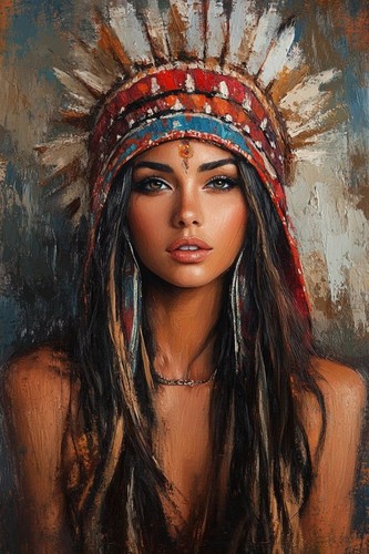 Native american woman - native,