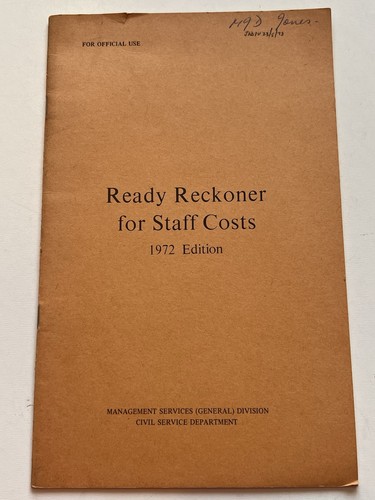 Ready reckoner for staff - staff, costs