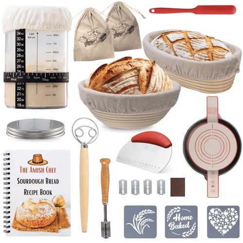 Glass sourdough bread starter - glass,