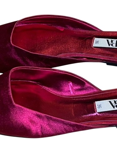 Zara satin pointed mules - pointed, in