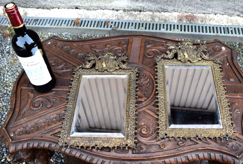 Pair antique facet cut - pair,