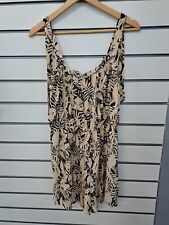 LADIES PRIMARK NUDE/BLACK TIE SHOULDER PLAYSUIT SIZE 12 (REF 782)