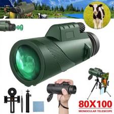 80X100 Binoculars Super High Power Portable Monocular Telescope Hunting Camping