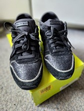 AUTHENTIC WOMENS VERSACE JEANS UK 6 LEATHER SUEDE TRAINERS SHOES