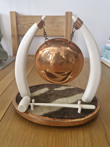 Antique table top dinner gong - antique,