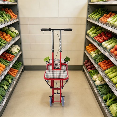 Folding shopping trolley - folding,