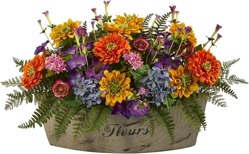 18in mixed flowers artificial - flowers,