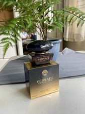 Empty Glass Bottle & Box of VERSACE Crystal Noir perfume, 50 ml