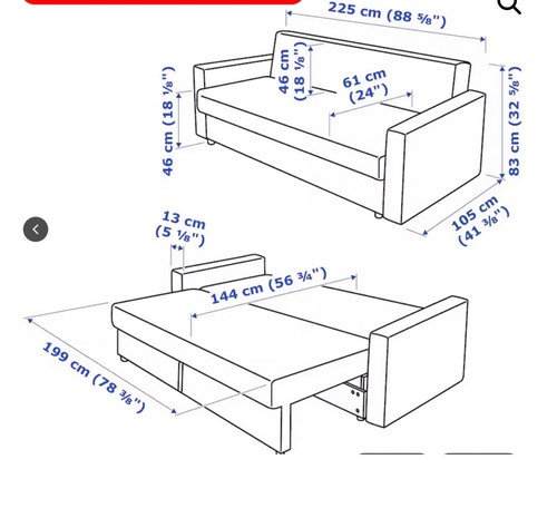 Sofa bed seater - seater, ikea