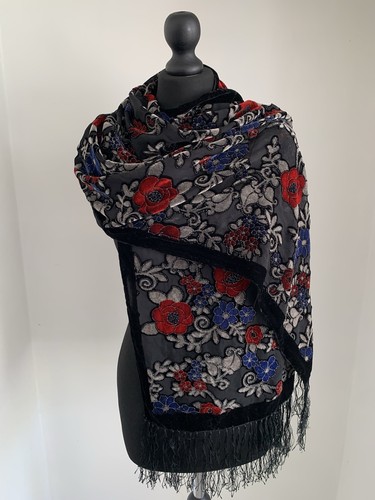 Vintage silk devore velvet - vintage,
