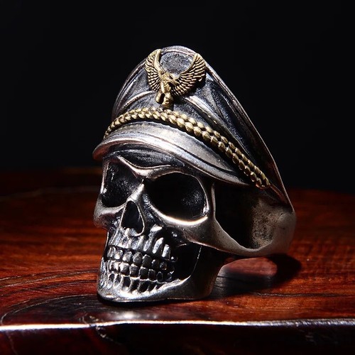 Mens skull gold silver two - gold/silver,
