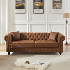 Brown Chesterfield 3-Seater