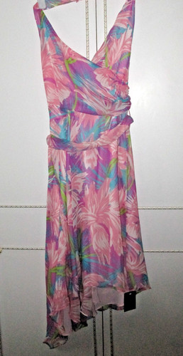Silk pink tropical - pink, print