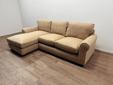 Lisbon Fabric Left-Hand Corner Chaise Sofa – Beige
